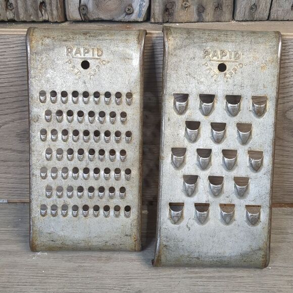 Vintage Metal Graters with Rustic Charm - Picture 1 of 6